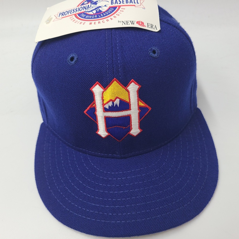 Vintage Helena Brewers Hat Fitted 7 1/4 New Era 59Fifty Pro Model Blue MiLB Wool